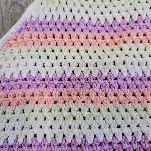 bp Crochet Halter Topin Purple Multi Cottage Stripe - Picture 5 of 10